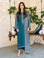 RT1278-izel - Winter 3PC Dhanak Embroidered Suit