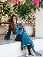 RT1278-izel - Winter 3PC Dhanak Embroidered Suit