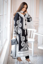 3PC Lawn Embroidered Shirt With Embroidered Chiffon Dupatta-RT511