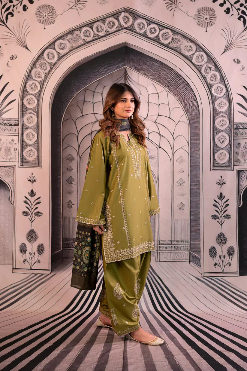 RT1242-Urge - Winter 3PC Dhanak Embroidered Suit