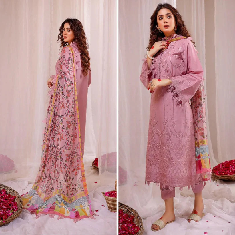 RT904- Adan Libass Summer 3PC Lawn Embroidered Suit