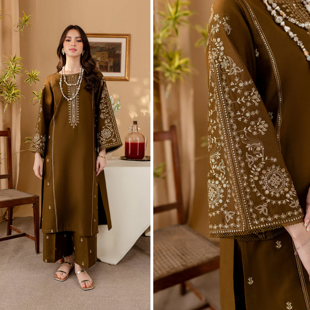 RT1234-Batik - Winter 2PC Dhanak Embroidered Suit