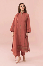 RT834-SUMMER 3PC Lawn Embroidered Shirt With Chiffon Embroidered Dupatta