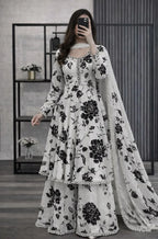 RT1352-RIWAJTann - 3 piece Lawn frock style Printed suit