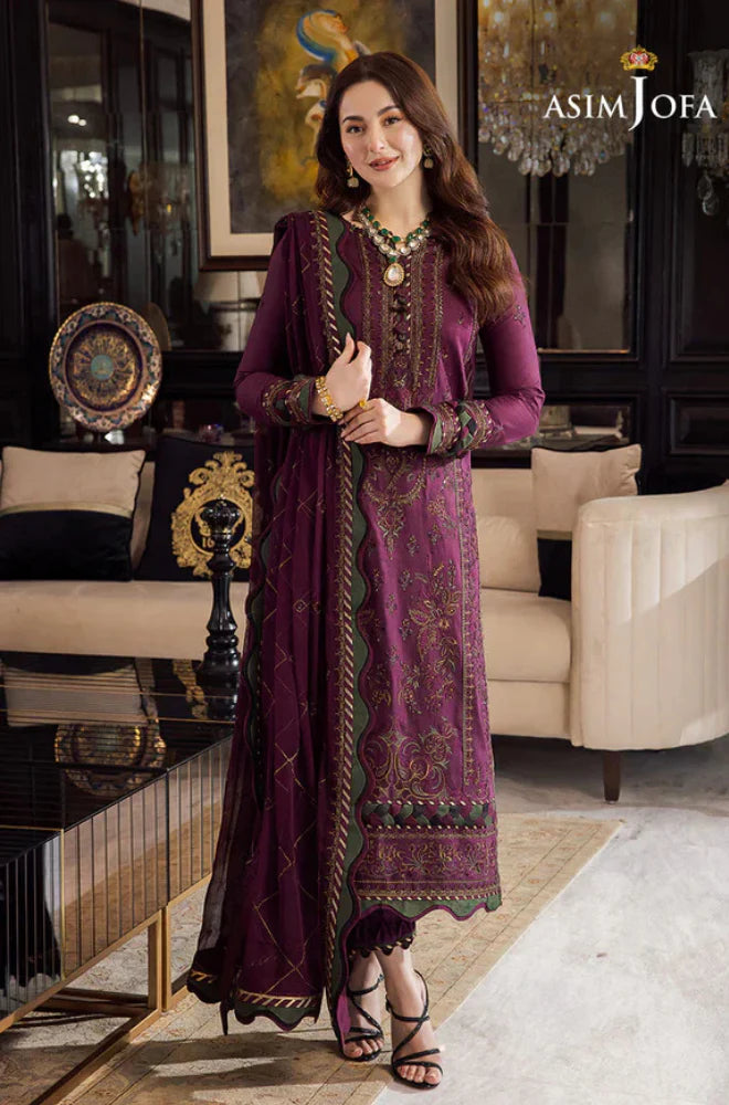 RT1302-Asim Jofa - Summer 3PC Lawn Embroidered Suit