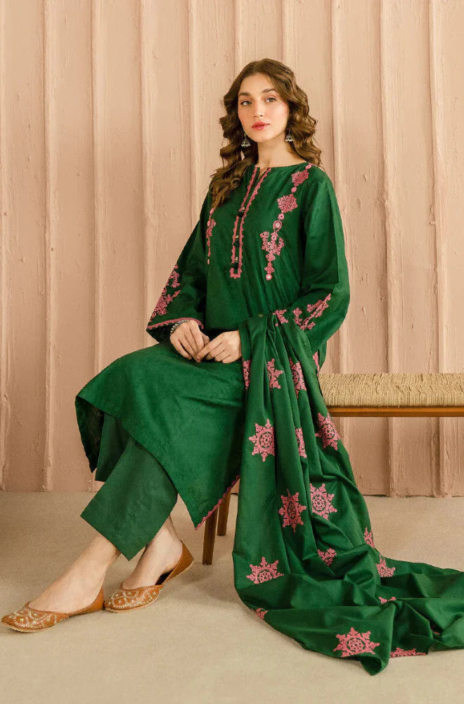 RT945-Lawn Unstitched 3 Piece Embroidered Dress