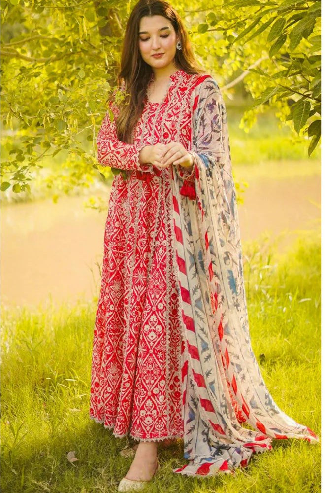 RT1332-Aneelas - Summer 3PC Lawn Digital Print Dress