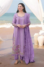 RT1324-Qalamkar - 3PC Lawn Chikenkari Embroidered Shirt