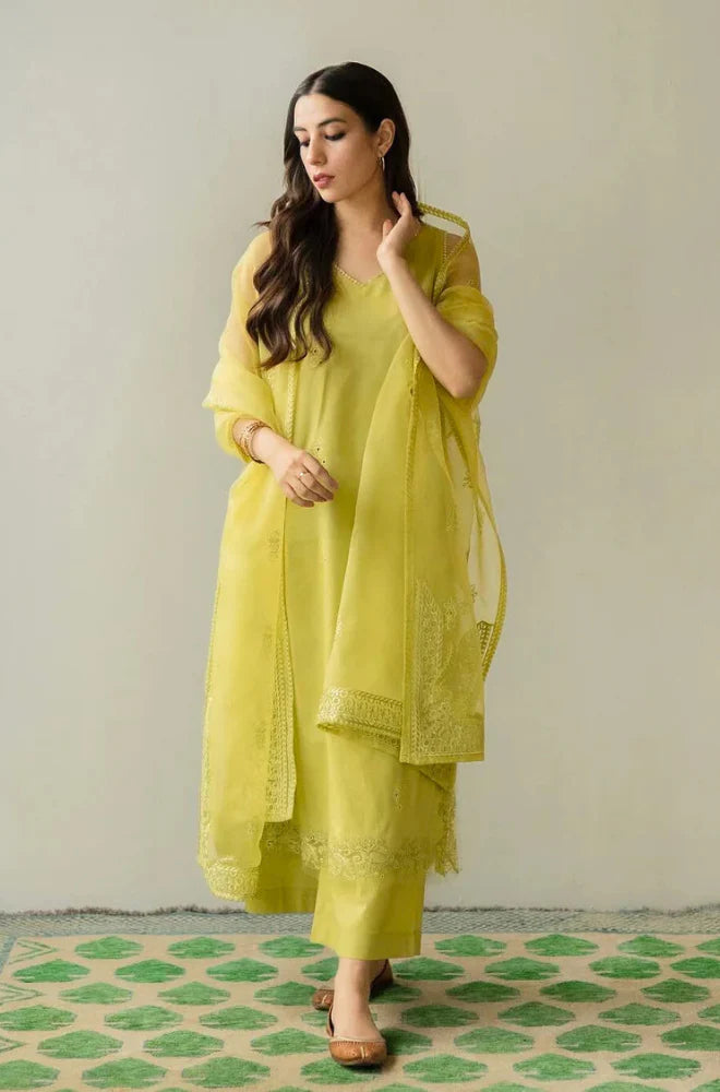 RT1342- Summer 3PC Lawn Embroidered Suit
