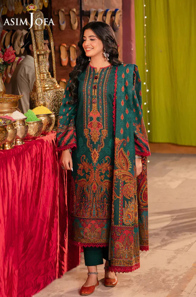 RT1269-Asim Jofa - Winter 3PC Karandi Digital Print Dress