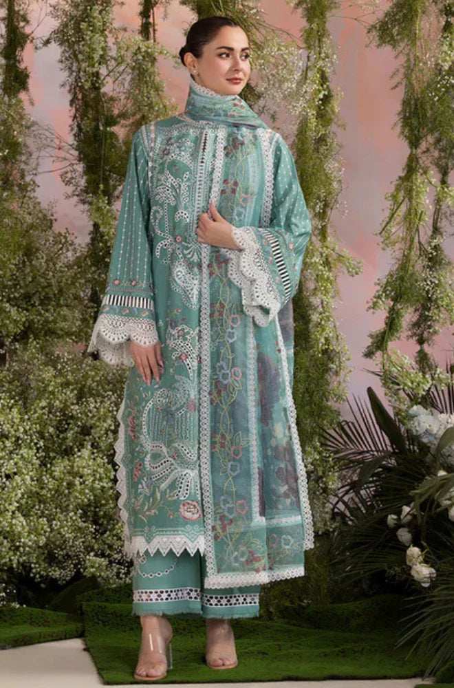 RT1320-Sobia Nazir - Summer 3PC Lawn ChickenKari Embroidered Suit