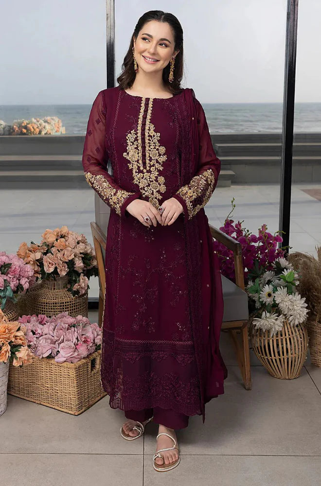 RT1317-AZURE - Summer 3PC Lawn Embroidered Suit