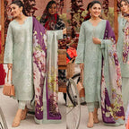 RT815-SUMMER MUSHQ 3PC EMBROIDERED LAWN SUIT WITH PRINTED SILK DUPATTA