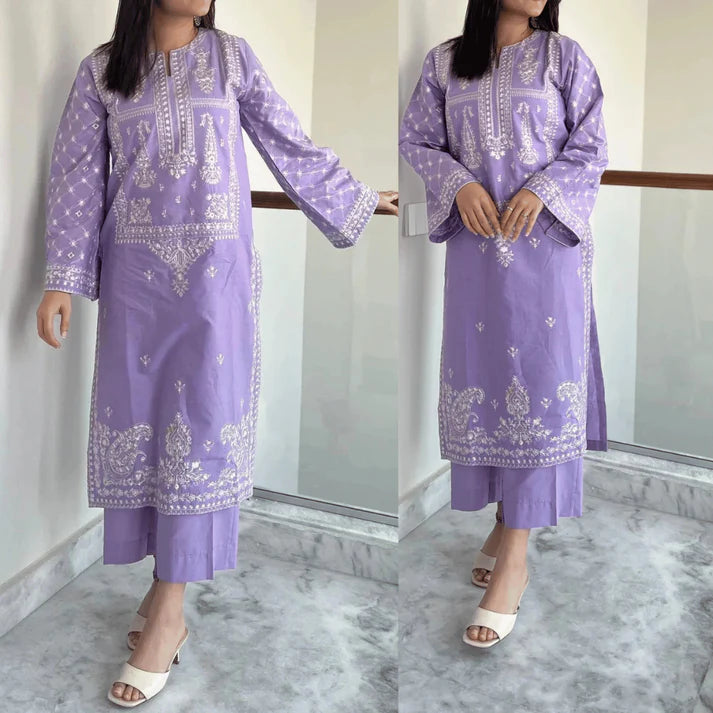 RT935-Sapphire 2Pc Embroidered Lawn Suite With Fully Embroidered trouser