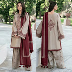 RT1215-Baroque -Winter 3PC Dhanak Embroidered Suit