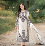 RT928 - Nisa 3PC Lawn Embroidered Suit