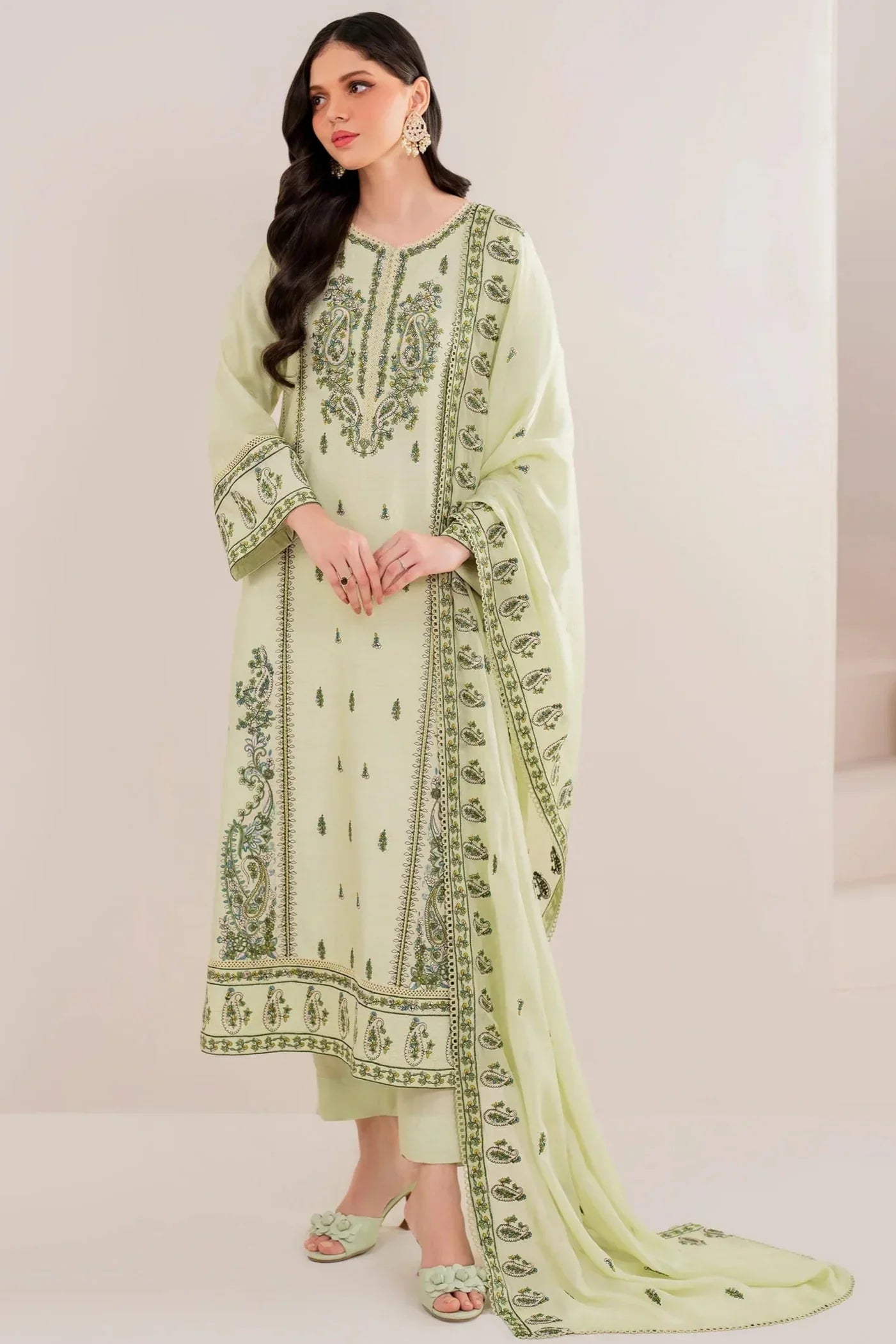 RT1252-Florent - Winter 3PC Dhanak Embroidered Suit