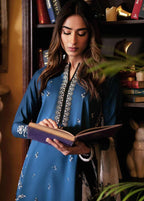 RT859-SUMMER - 3PC Lawn Heavy Embroidered Shirt With Printed Dupatta Fancy Monar
