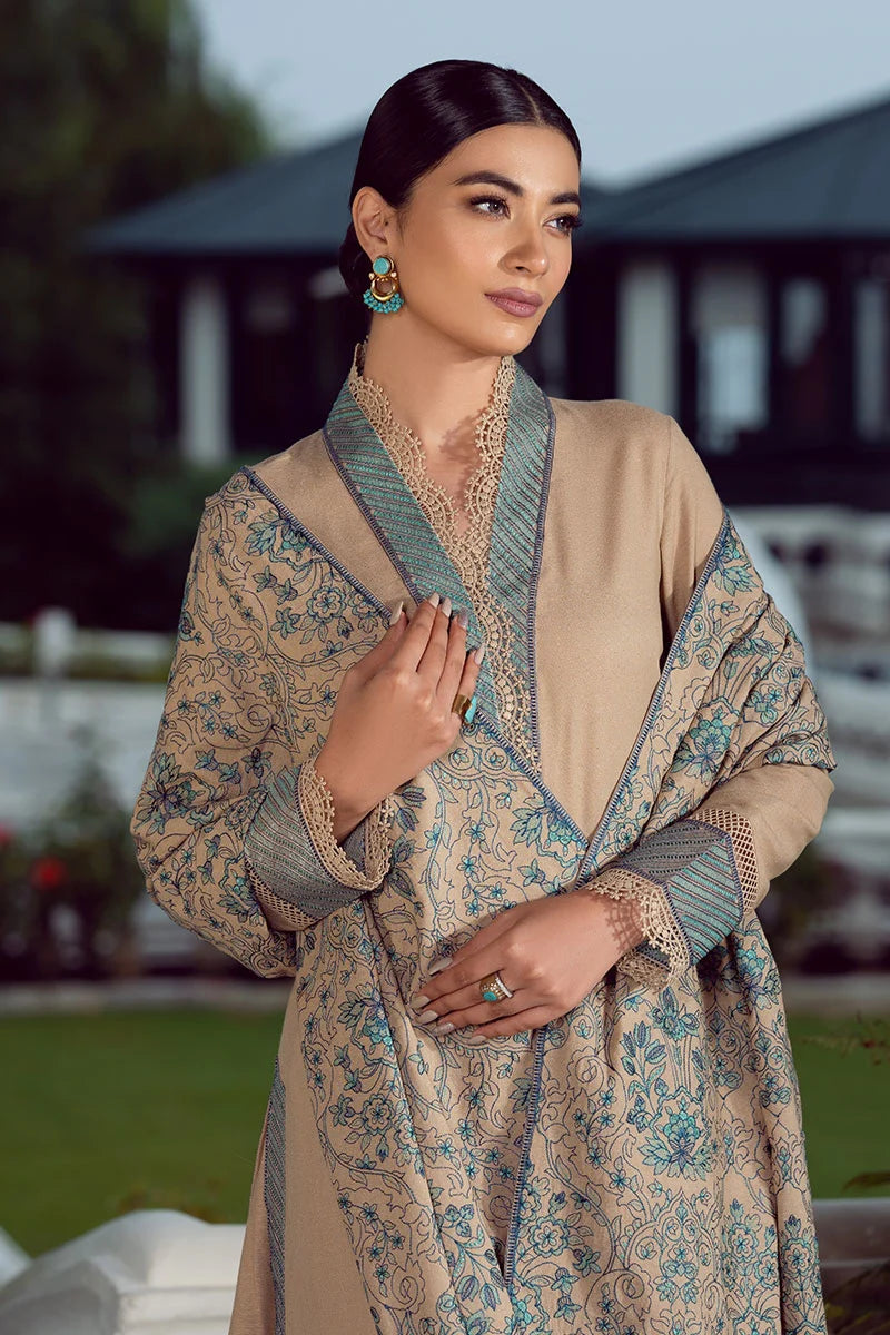 WINTER Embroidered Dhanak Suit with Heavy Embroidered Dhanak Shawll-RT1008