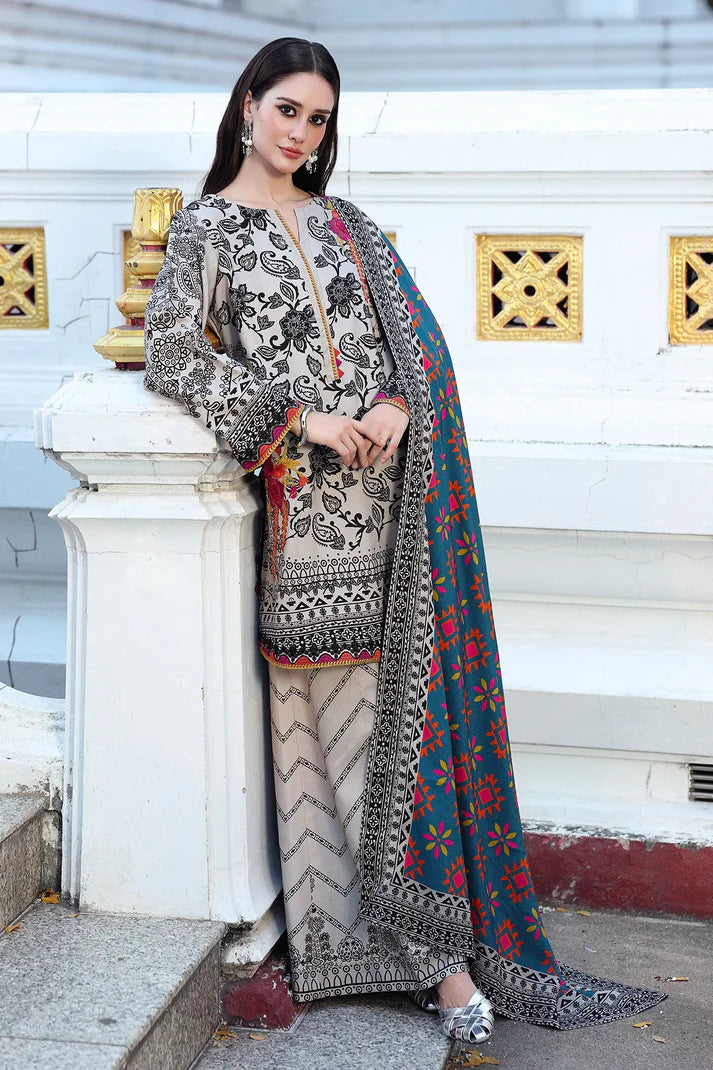 RT1270-Charizma - Winter 3PC Karandi Digital Print Dress