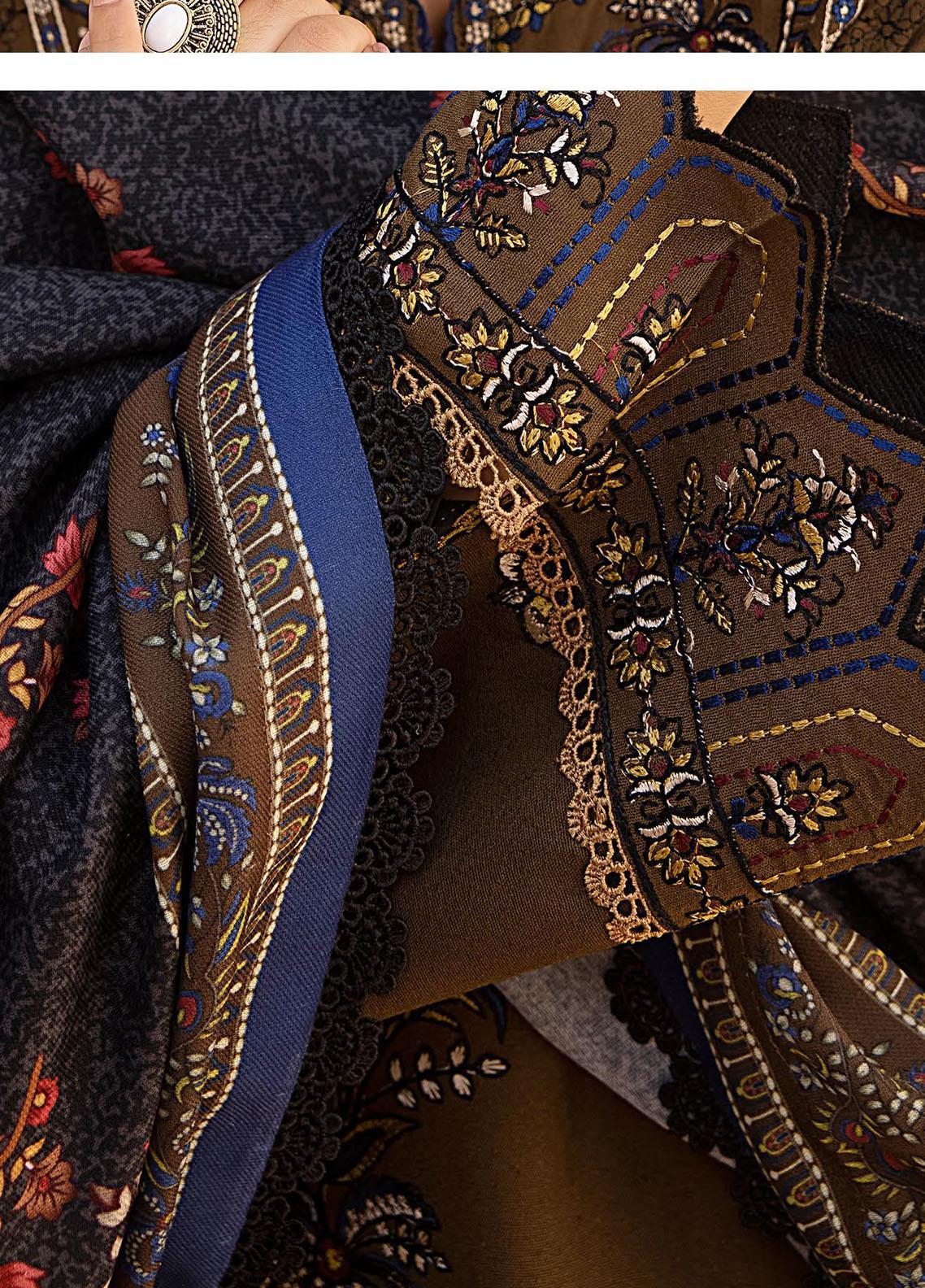 RT1248-Bin ilyas - Winter 3PC Dhanak Embroidered Suit