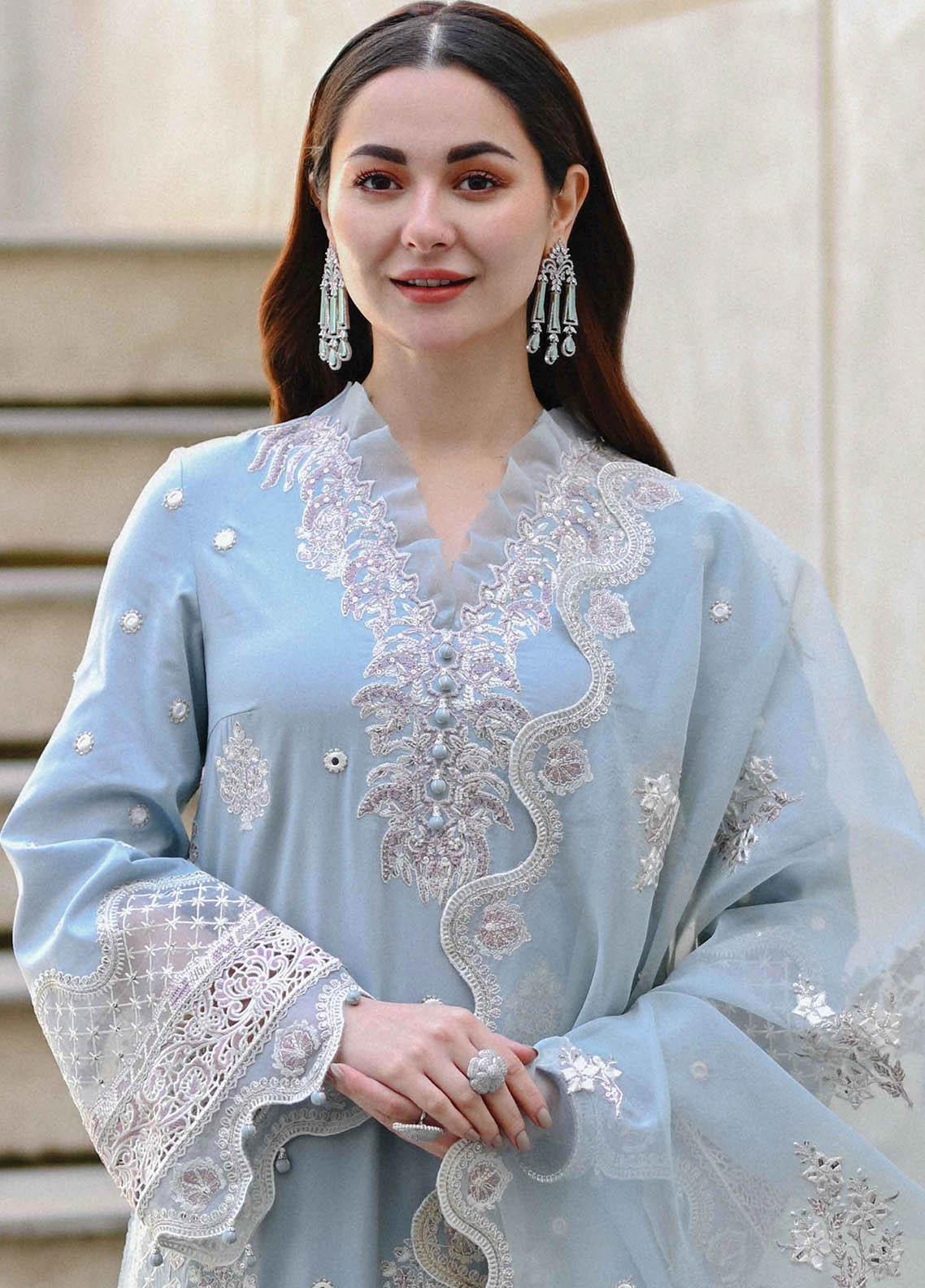 RT936- QALAMKAR 3PC Lawn Embroidered Suit