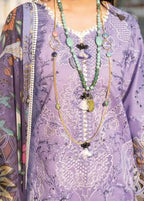 3 Piece Unstitched Heavy Embroidered Lawn Suit With Digital Printed Silk Dupatta-RT504