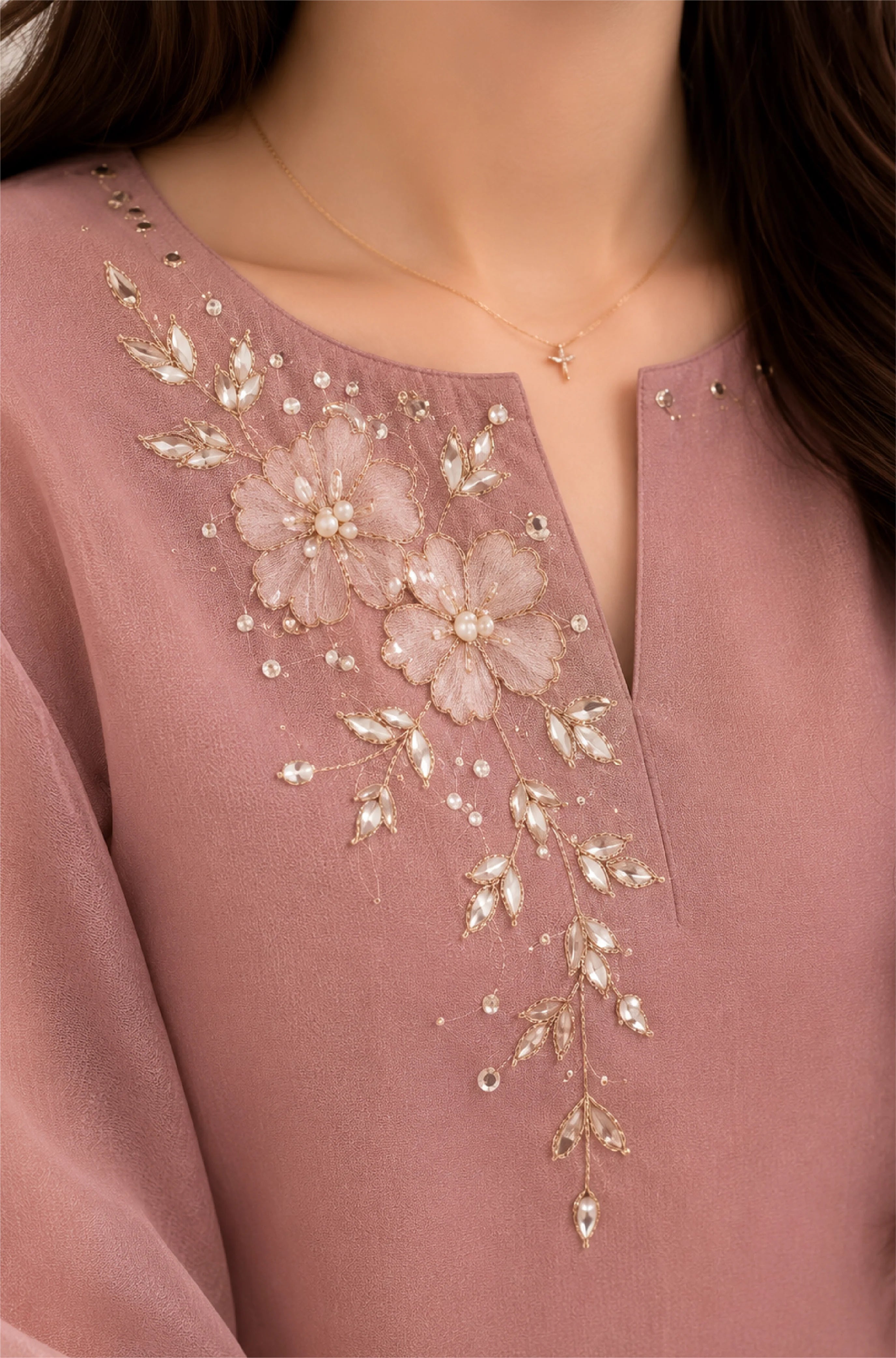 Bunaai - Summer-3PC Lawn Embroidered Suit -RT1360