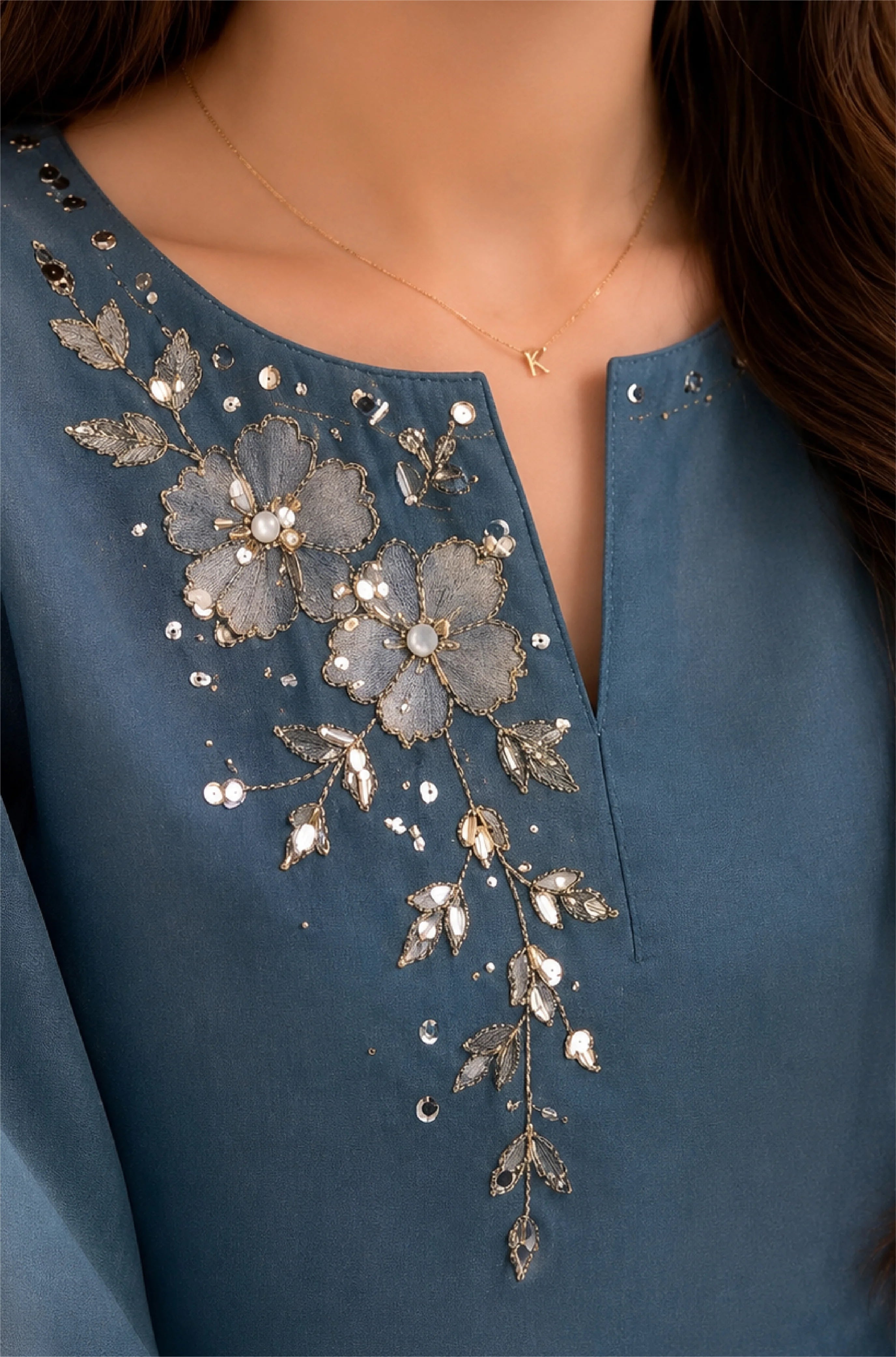 Bunaai - Summer-3PC Lawn Embroidered Suit -RT1359