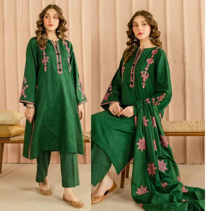 RT945-Lawn Unstitched 3 Piece Embroidered Dress