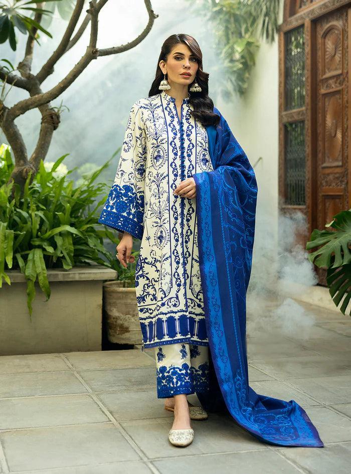 RT923-SUMMER-3 Piece Unstitched Digital Printed Lawn Suit - Digital Printed Lawn Dupatta