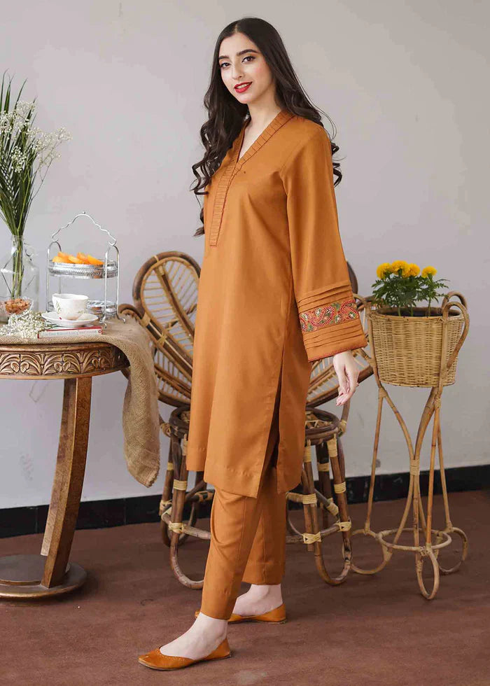 3PC WINTER Dhanak suit with Embroidered Shawll-RT047