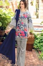 Charizma - 3pc Embroidered khaddar Shirt With Bumble Wool Shawll -RT024