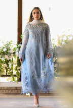 Nadia Farooqi-Embroidered 3pc organza dress with organza duppata-RT416