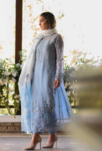 Nadia Farooqi-Embroidered 3pc organza dress with organza duppata-RT416